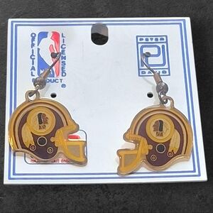Vintage NFL Team Helmet Earrings Washington Redskins